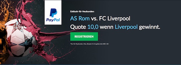 AS Rom gegen Liverpool Quotenboost Betvictor