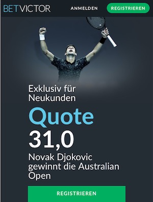 Betvictor Quotenboost zu den Australian Open 2019