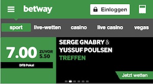 Betway Quotenboost zum DFB Pokal am 6.2.2019