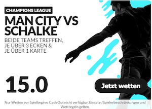 MoPlay Quotenboost zu ManCity vs. Schalke 04