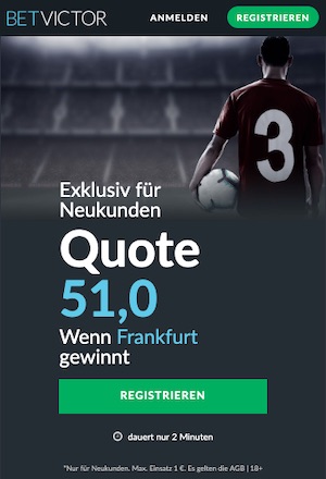 Eintracht Frankfurt gegen Chelsea Quotenboost bei Betvictor