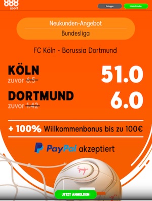 Koeln Dortmund 888sport