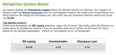 Leipzig Quoten Boost