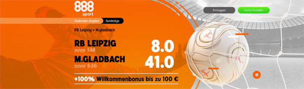 Leipzig - Gladbach Wetten verbesserte Quoten 888sport
