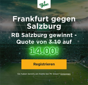 Mr Green Quotenboost erhöhte Wettquote
