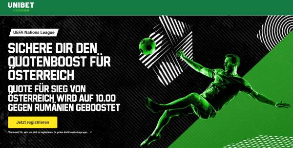 Unibet verbesserte Quote Rumänien Österreich Wetten ÖFB-Sieg