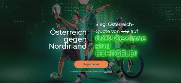 Österreich - Nordirland Wetten verbesserte Quote ÖFB Sieg Mr Green