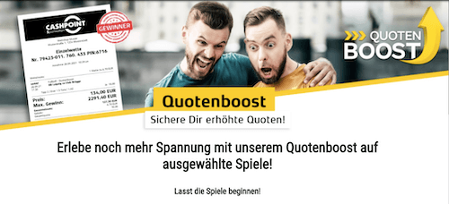 Alle Infos zu den Quotenboosts von Cashpoint in Österreich