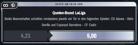 Top-Quote in der La Liga a 18. Oktober 2021 mit Winamax Quoten Boost