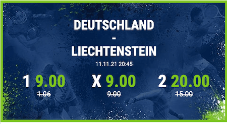 Top-Quote für Deutschland gegen Liechtenstein mit bet-at-home Quotenboost sichern