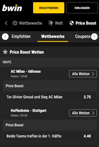 Top-Quote für Hoffenheim gegen VfB Stuttgart mit Bwin Quotenboost