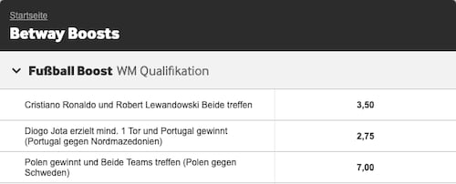 Top-Quoten für Polen - Schweden im WM-Playoff mit Betway Quotenboosts