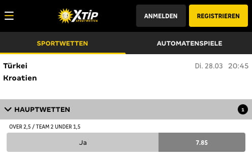 Verbesserte Wettquoten für Türkei - Kroatien in der EM 2024 Quali mit Merkur Sports Quotenboost