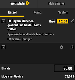 Bayern Stuttgart Boost am 17.12.2023