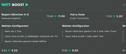 Boost Bayern Union mit H. Kane als erster Torschütze