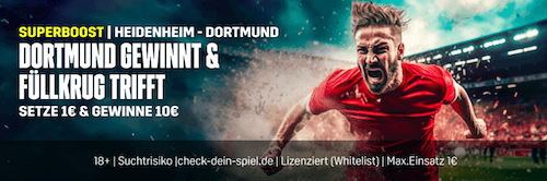 Dortmund gewinnt Quotenboost von Daznbet