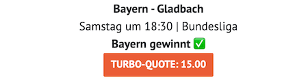 Bayern Boost gegen Gladbach bei ODDSET für den 33. Spieltag