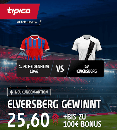 Elversberg Boost bei Tipico in der Relegation gegen Heidenheim