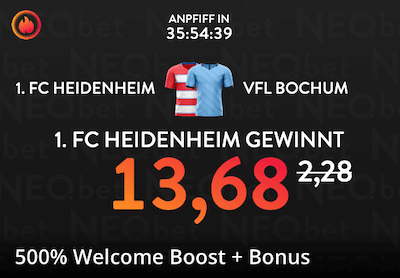 Heidenheim Boost bei Neobet gegen Bochum am 2.5.2025