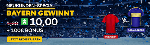 Boost zu Bayern gegen Boca Juniors bei Merkurbets