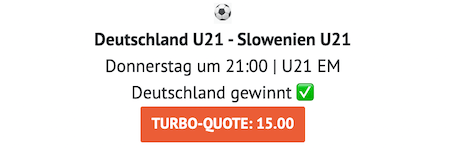 DFB-Boost gegen Slowenien bei der U21 EM bei ODDSET