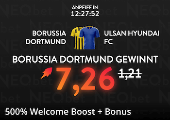 Neobet Boost zu Dortmund gegen Ulsan bei der Klub-WM
