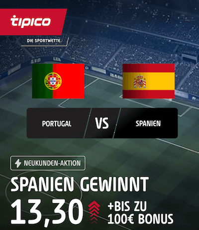Boost auf Spanien gegen Portugal bei Tipico im Nations League Final Four