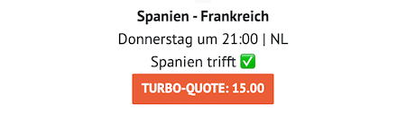 Boost bei ODDSET zu Spanien gegen Frankreich am 5. Juni 2025