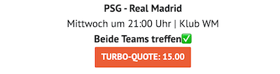 beide Teams treffen Boost zu PSG gegen Real bei ODDSET