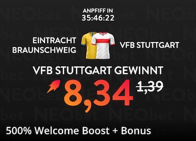 Boost zu Braunschweig - Stuttgart im DFB-Pokal bei Neobet