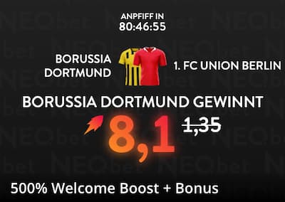 Dortmund Boost gegen Union Berlin bei Neobet