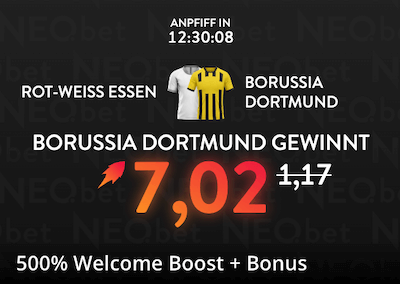 Neobet Boost zu Essen gegen BVB am 18.8.2025