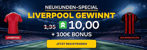 Liverpool Boost bei MERKUR BETS gegen Bournemouth