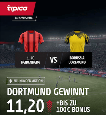 Heidenheim gegen Dortmund Boost bei Tipico