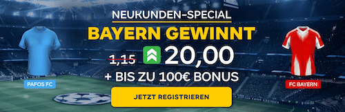 Bayern Boost gegen Paphos bei Merkur Bets in der Champions League