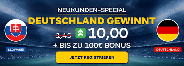 MERKUR BETS Boost zu Slowakei gegen Deutschland