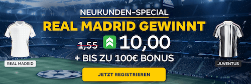 Real gewinnt Boost gegen Juventus bei MERKUR BETS