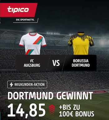 Augsburg gegen Dortmund Boost bei Tipico