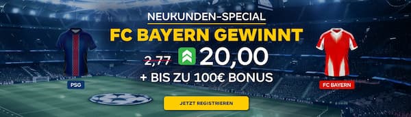 Bayern Boost in der CL gegen PSG bei MERKUR BETS