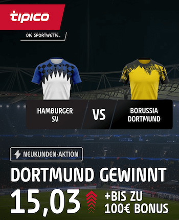 Dortmund gewinnt Boost bei Tipico gegen den HSV am 8.11.2025