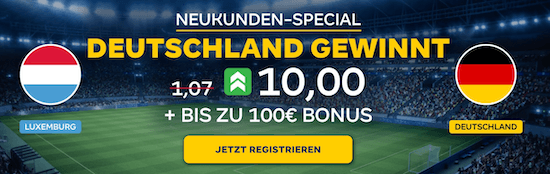 Deutschland Boost gegen Luxemburg bei MERKUR BETS