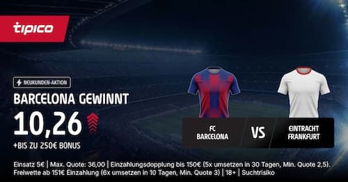 Barcelona Boost gegen Frankfurt bei Tipico