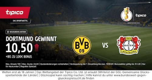 Boost bei Tipico zu Dortmund gegen Leverkusen