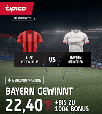 Bayern Boost gegen Heidenheim bei Tipico