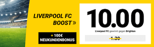 Liverpool Boost gegen Brighton bei Interwetten