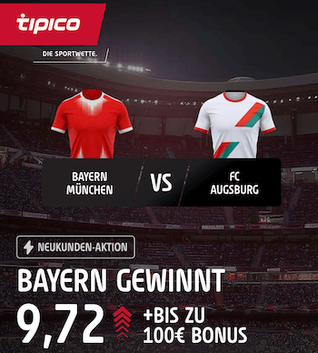 Tipico Boost auf die Bayern gegen Augsburg