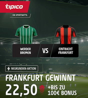 Boost bei Tipico auf die SGE gegen Bremen am 16.1.2026