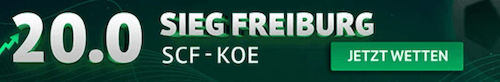Boost auf Freiburg gegen Köln am 25.1.2026