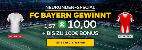 Bayern Boost mit Quote 10,00 gegen Leipzig bei MERKUR BETS