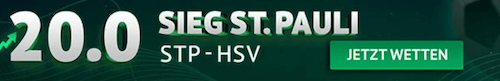 Boost bei ODDSET zu St. Pauli gegen den HSV